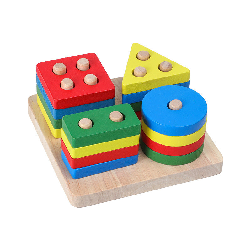 Montessori Wooden Educational Toys - From Colorful Rainbow Blocks to Rattles for Early Childhood Development