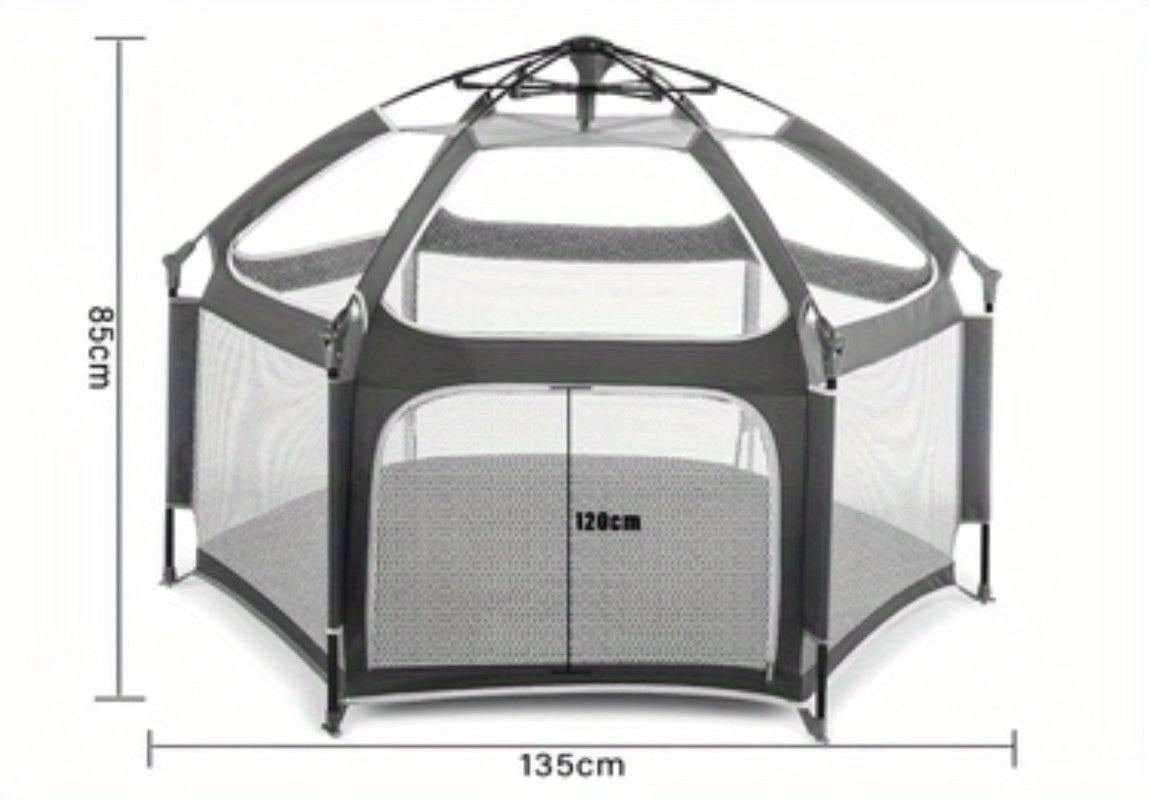 Folding Baby Playhouse Tent with Sunshade & Mesh Panels – Perfect for Family Fun Indoors & Outdoors