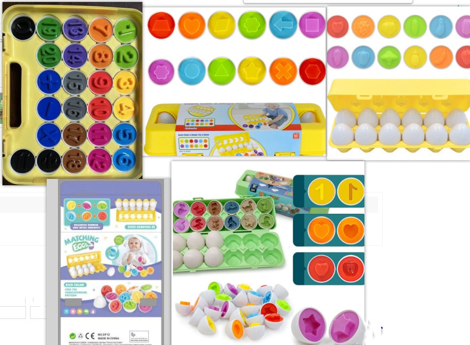 Educational Montessori Egg Toy – Shape Matching and Sorting Game for Early Learning