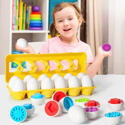 Educational Montessori Egg Toy – Shape Matching and Sorting Game for Early Learning