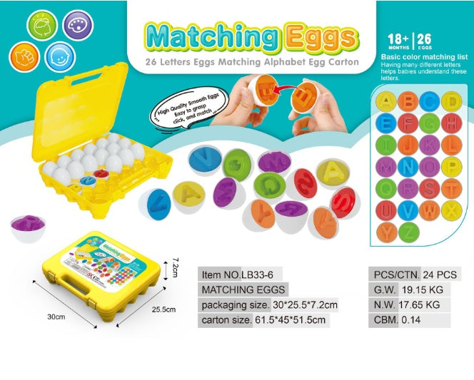 Educational Montessori Egg Toy – Shape Matching and Sorting Game for Early Learning