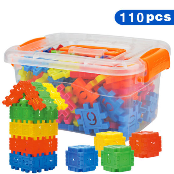 110-Piece DIY Building Blocks Set – Educational 3D Mosaic Toys for Boys and Girls, Fun & Creative Learning for Kids