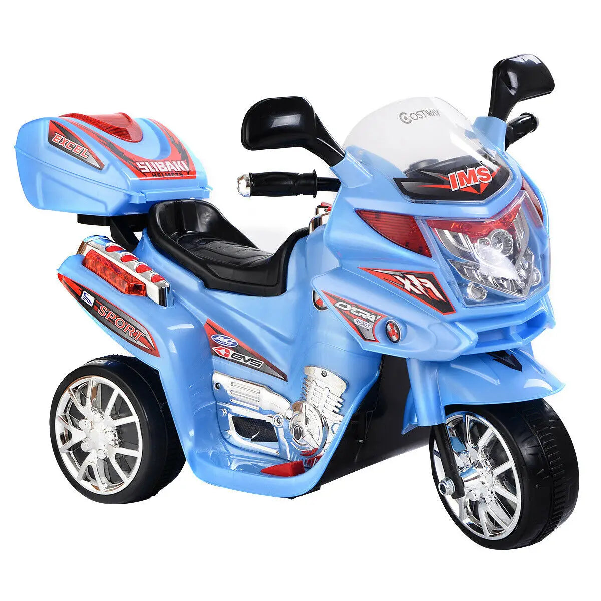 Kids 3-Wheel Ride-On Motorcycle – Battery-Powered Toy Bike, 1.86 MPH