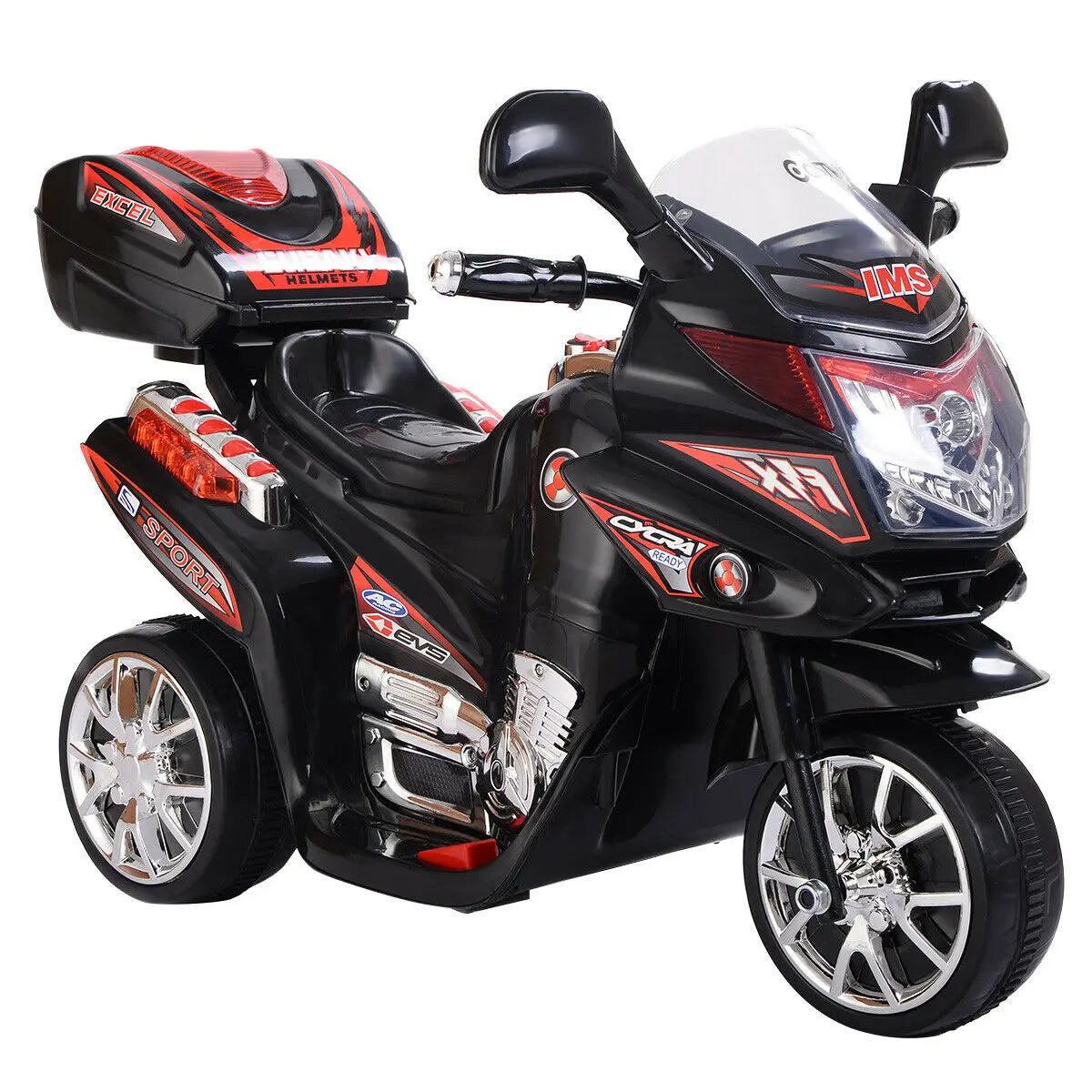 Kids 3-Wheel Ride-On Motorcycle – Battery-Powered Toy Bike, 1.86 MPH