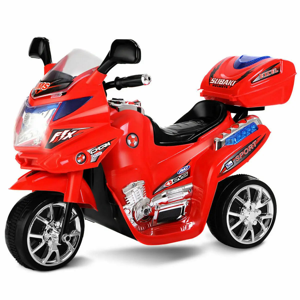 Kids 3-Wheel Ride-On Motorcycle – Battery-Powered Toy Bike, 1.86 MPH