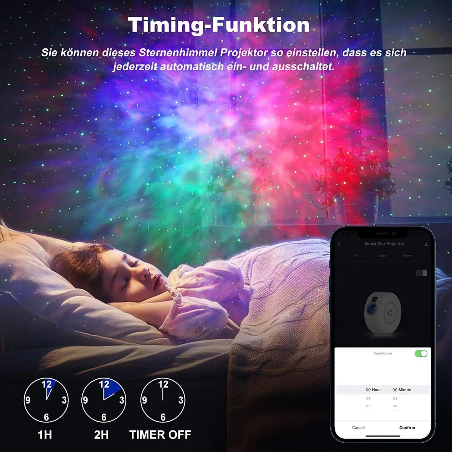 WiFi Smart Aurora Galaxy Star Projector - Alexa & APP Control LED Night Light for Kids