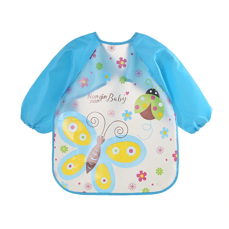 Waterproof Baby Bib with Sleeves – EVA Dirt-Proof Feeding Bib for 0-3 Years