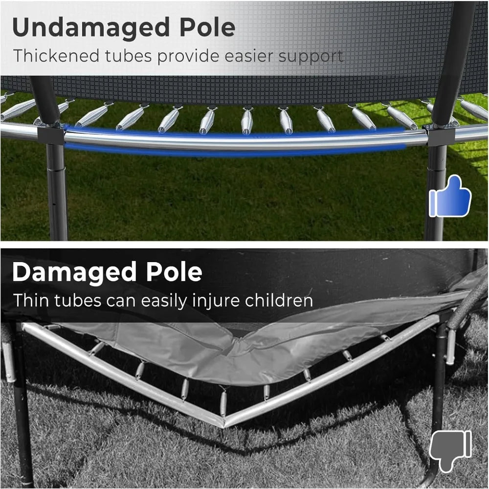 12FT Outdoor Trampoline for Kids & Adults – Safe, Fun, and Durable with Bonus Accessories