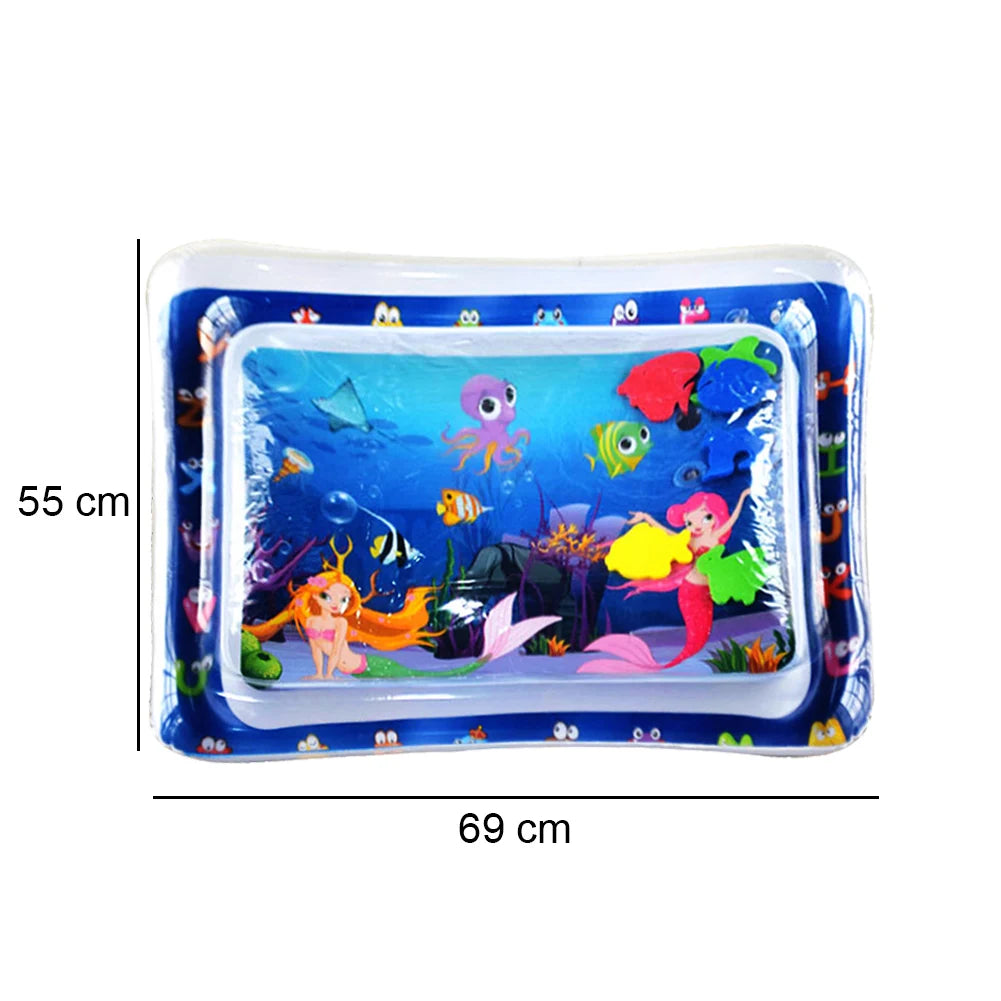 Inflatable Baby Water Mat - Foldable PVC Marine Activity Mat for Infants & Toddlers