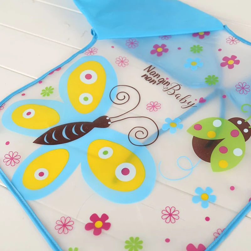 Waterproof Baby Bib with Sleeves – EVA Dirt-Proof Feeding Bib for 0-3 Years