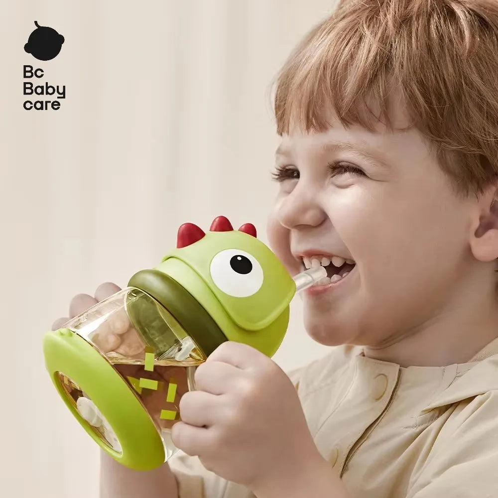 Leakproof Dinosaur Sippy Cup with Handle – 150ml/300ml Training Bottle for Babies 12 Months+