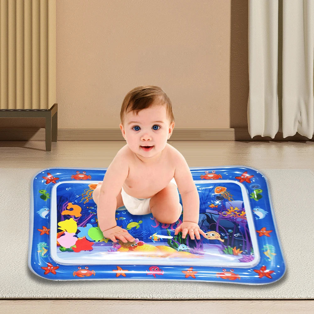 Inflatable Baby Water Mat - Foldable PVC Marine Activity Mat for Infants & Toddlers