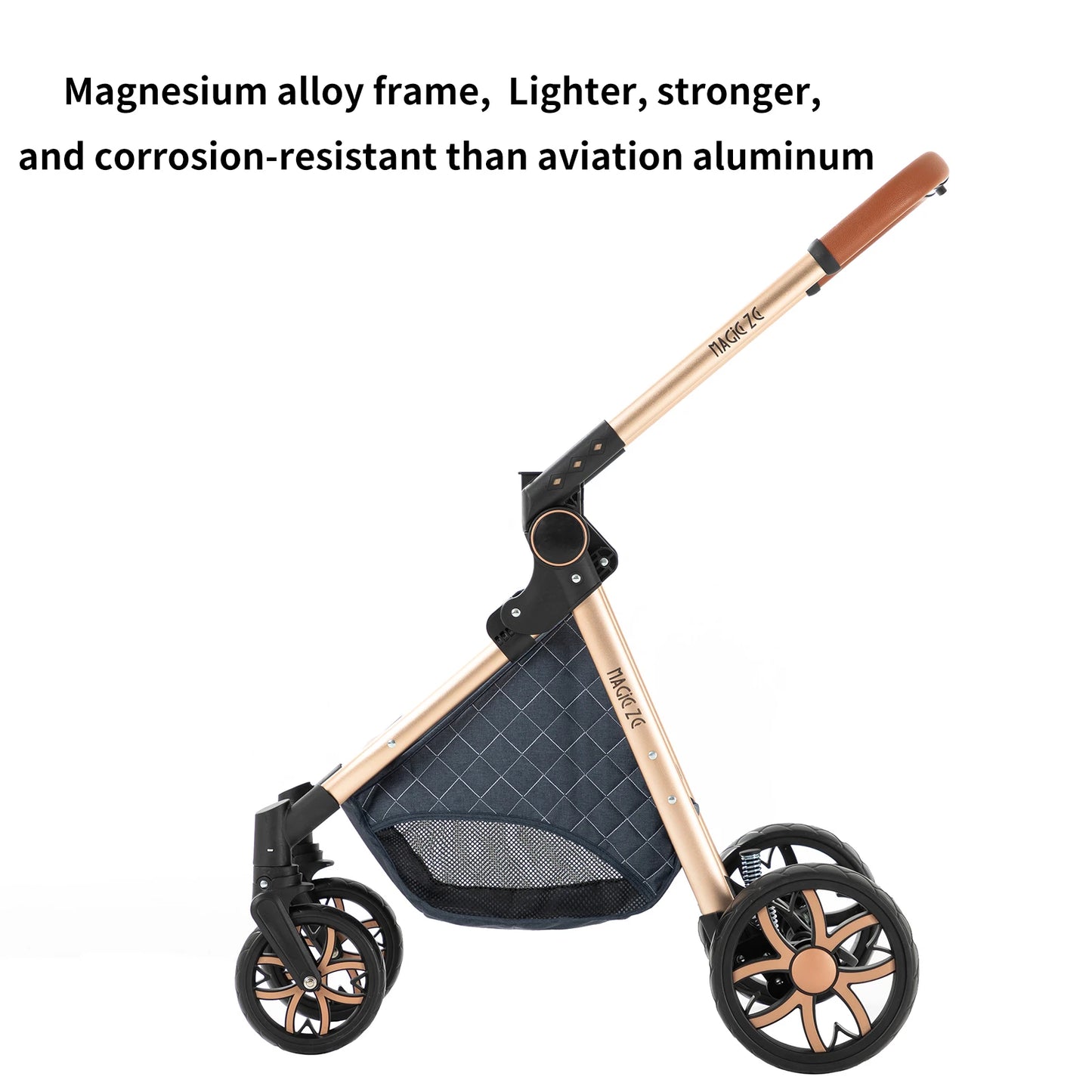 Luxury 3-in-1 Baby Stroller - High Landscape Portable Travel Pram & Pushchair for Newborns