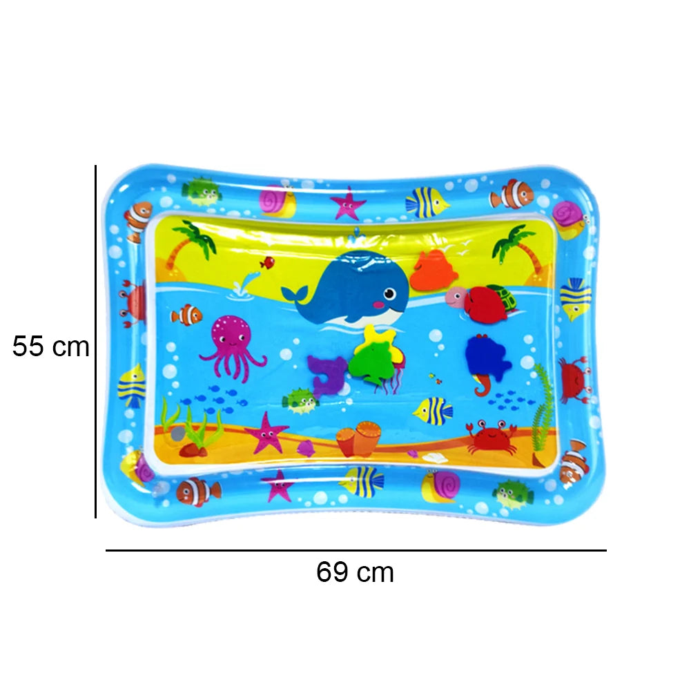 Inflatable Baby Water Mat - Foldable PVC Marine Activity Mat for Infants & Toddlers