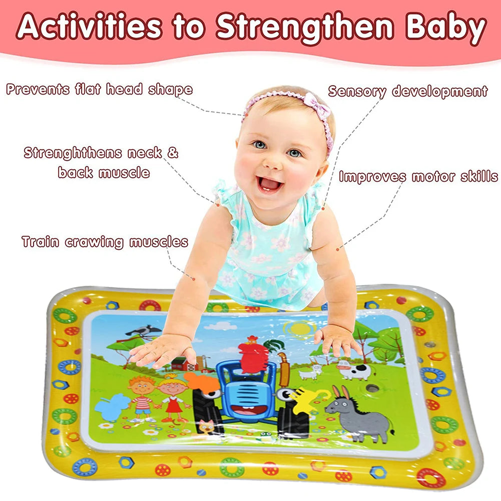 Inflatable Baby Water Mat - Foldable PVC Marine Activity Mat for Infants & Toddlers