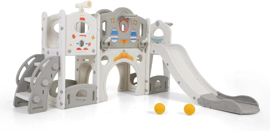 Rocket Adventure Climber Slide – 9-in-1 Toddler Playset for Indoor & Outdoor Fun