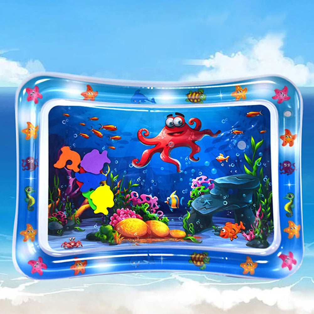 Inflatable Baby Water Mat - Foldable PVC Marine Activity Mat for Infants & Toddlers