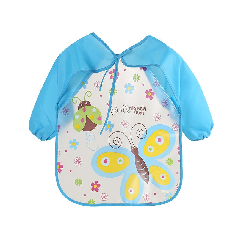 Waterproof Baby Bib with Sleeves – EVA Dirt-Proof Feeding Bib for 0-3 Years