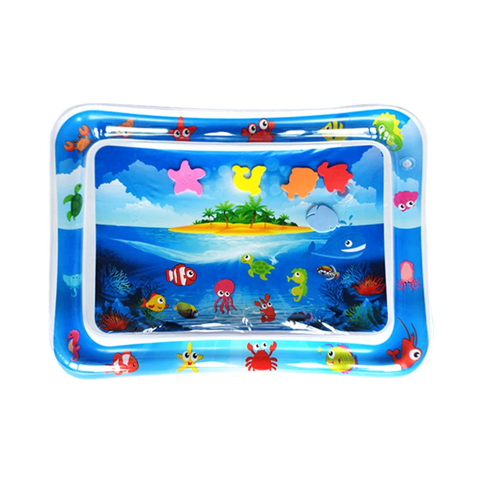 Inflatable Baby Water Mat - Foldable PVC Marine Activity Mat for Infants & Toddlers