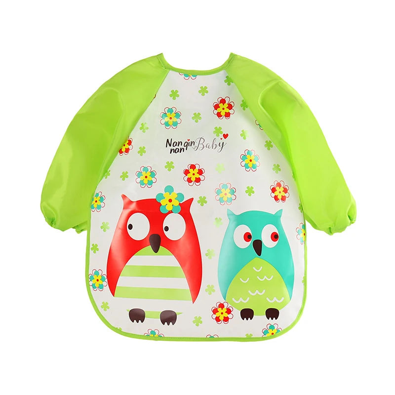 Waterproof Baby Bib with Sleeves – EVA Dirt-Proof Feeding Bib for 0-3 Years