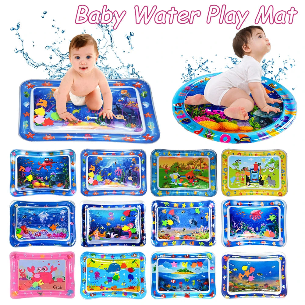 Inflatable Baby Water Mat - Foldable PVC Marine Activity Mat for Infants & Toddlers