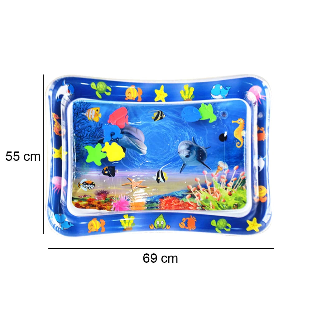 Inflatable Baby Water Mat - Foldable PVC Marine Activity Mat for Infants & Toddlers