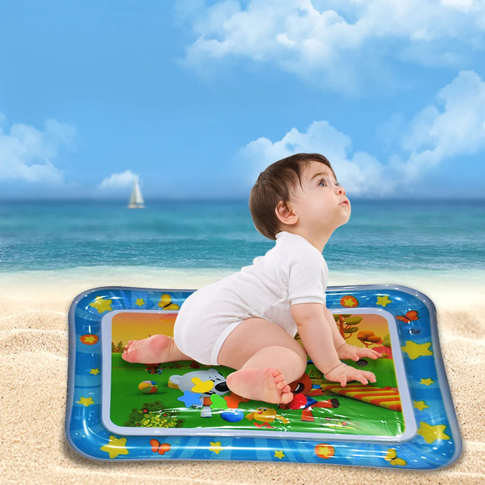 Inflatable Baby Water Mat - Foldable PVC Marine Activity Mat for Infants & Toddlers