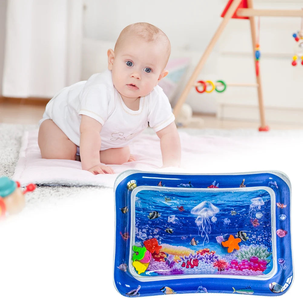 Inflatable Baby Water Mat - Foldable PVC Marine Activity Mat for Infants & Toddlers