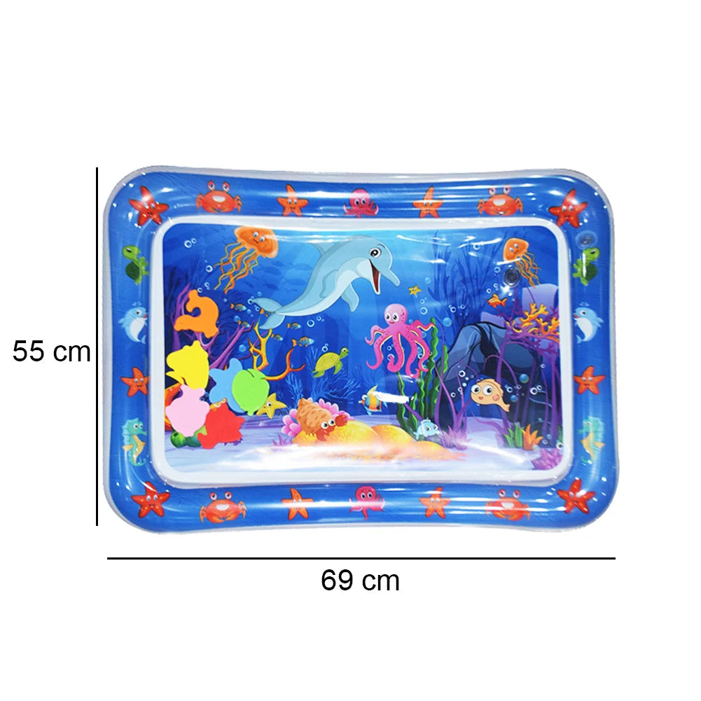 Inflatable Baby Water Mat - Foldable PVC Marine Activity Mat for Infants & Toddlers