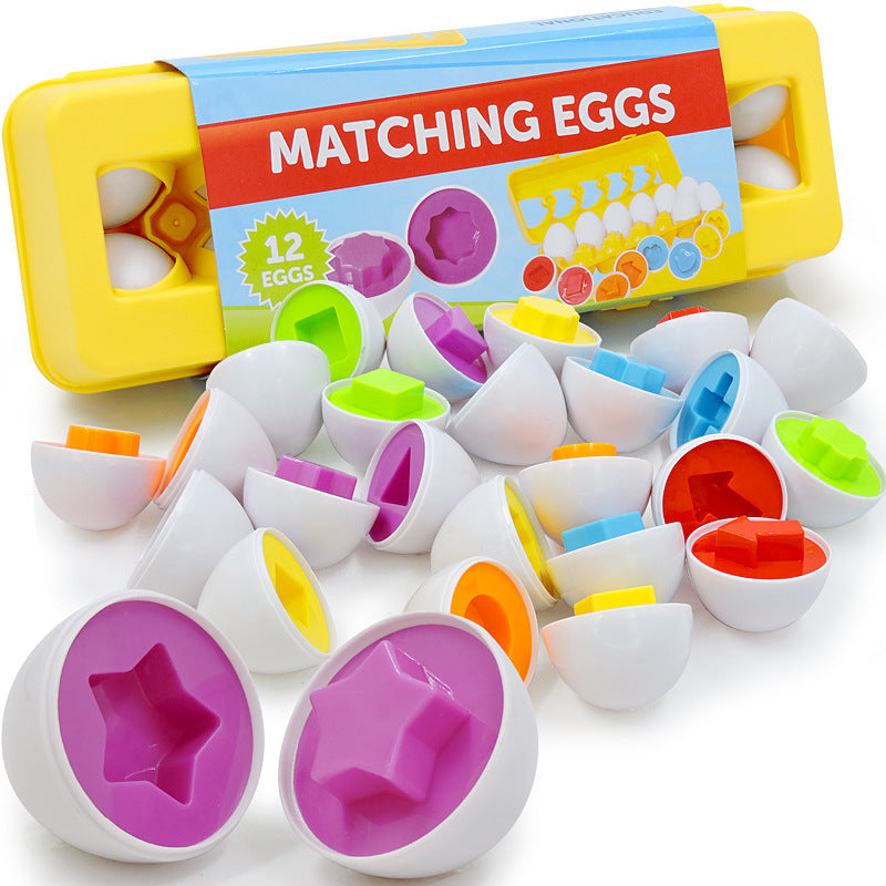 Educational Montessori Egg Toy – Shape Matching and Sorting Game for Early Learning