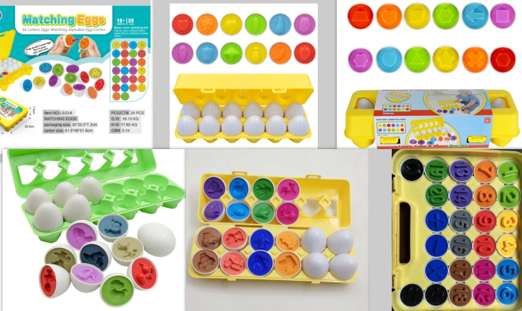 Educational Montessori Egg Toy – Shape Matching and Sorting Game for Early Learning